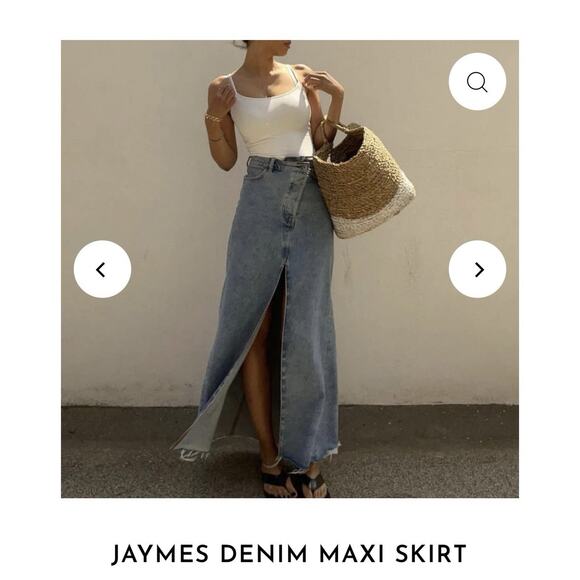 Avenue Zoe Jaymes Denim Maxi Skirt Size Medium - Picture 13 of 13